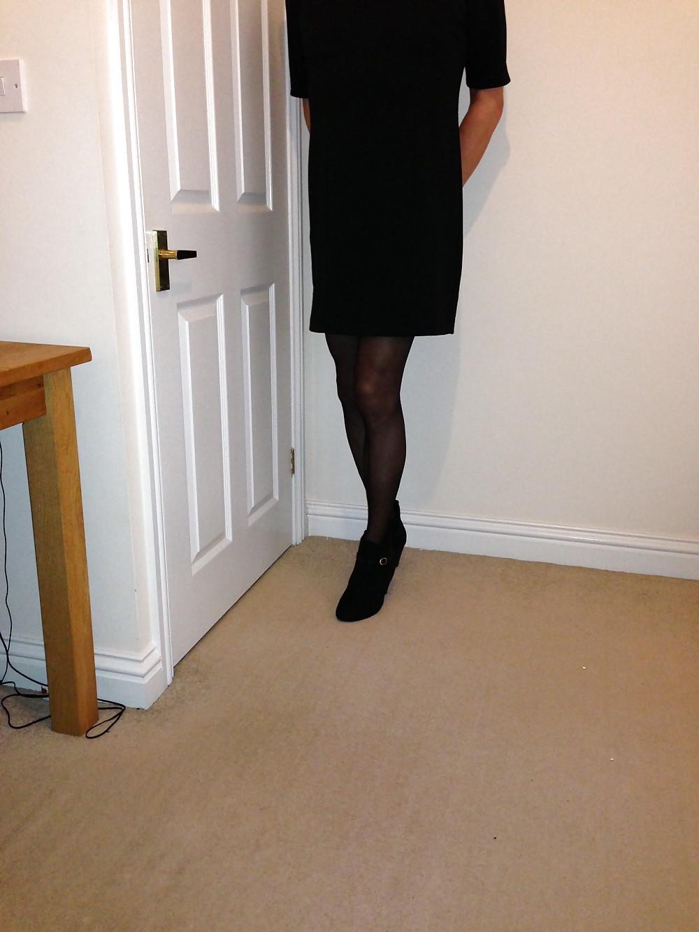 25P New little black dress and stockings