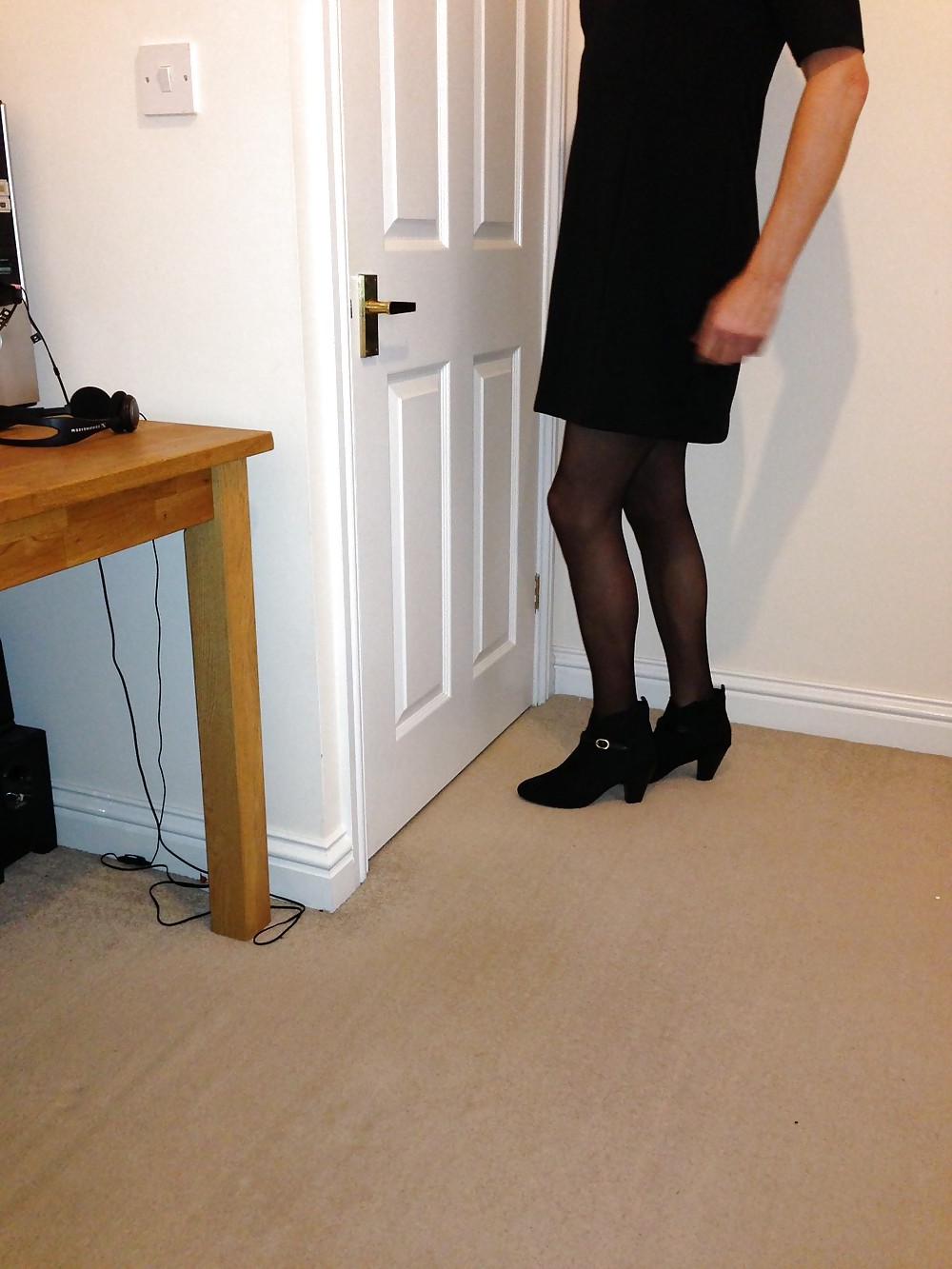 25P New little black dress and stockings