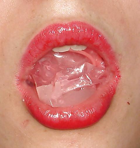 5P My lips in red lipstick