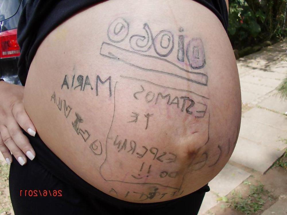 6P Body Writing - pregnant