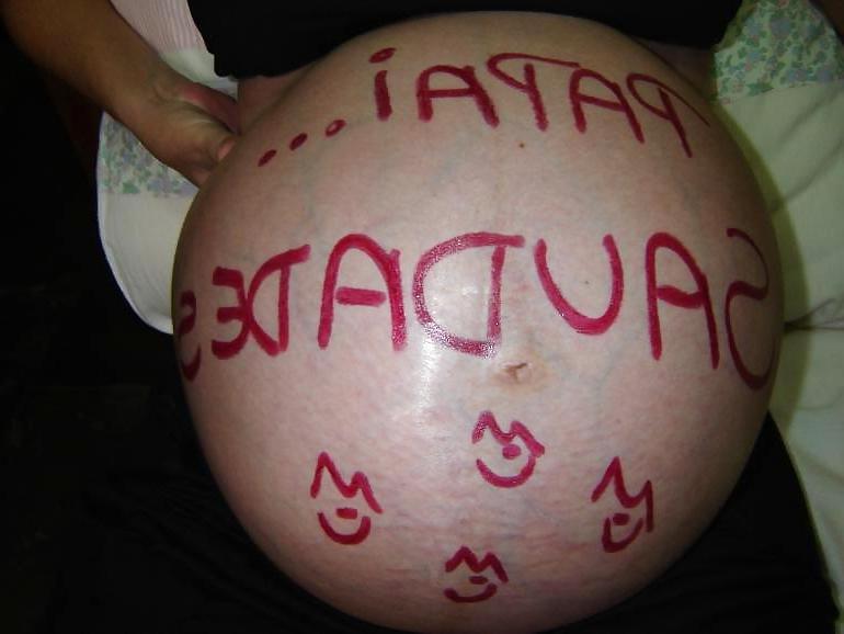 6P Body Writing - pregnant