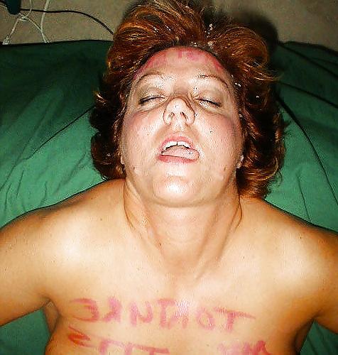 10P Writing Slut Ann - what would you write on her body