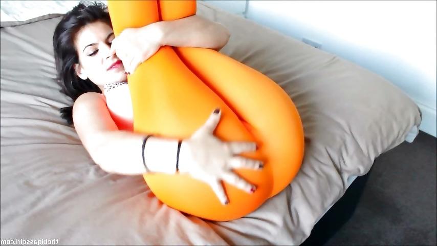 25P BIG ASS LEGGINGS ORANGE BOOTY THONG BUTT WORSHIP SCREENS