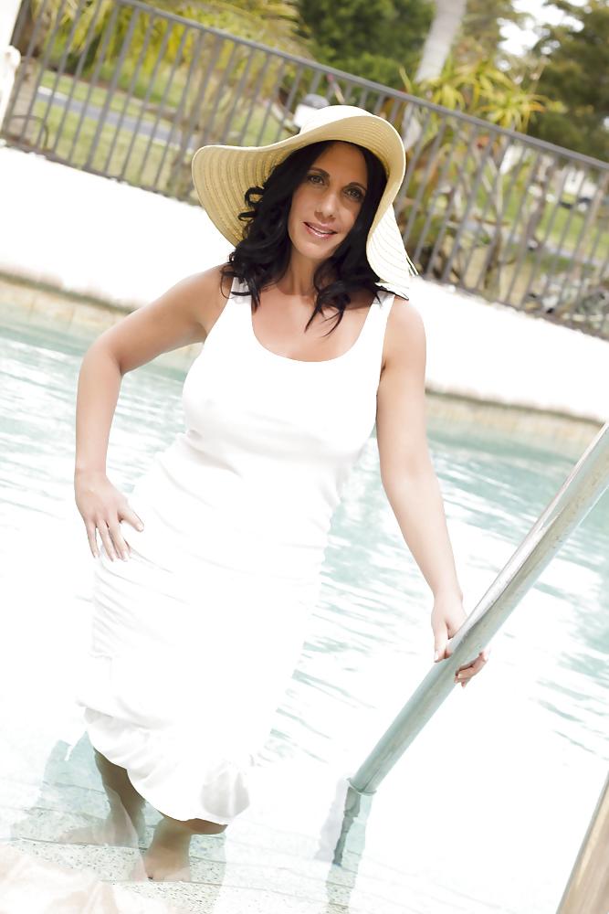 12P Busty Italian MILF White Dress
