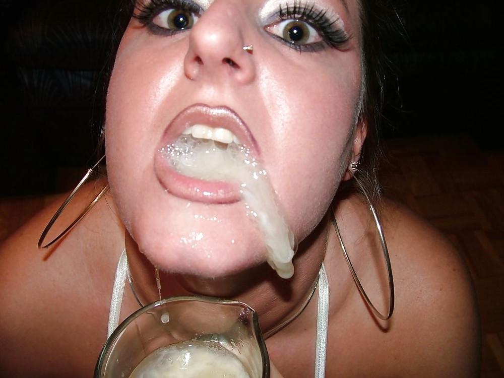 25P Mouths full of cum