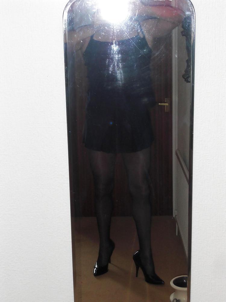20P Lather Dress Black Skirt