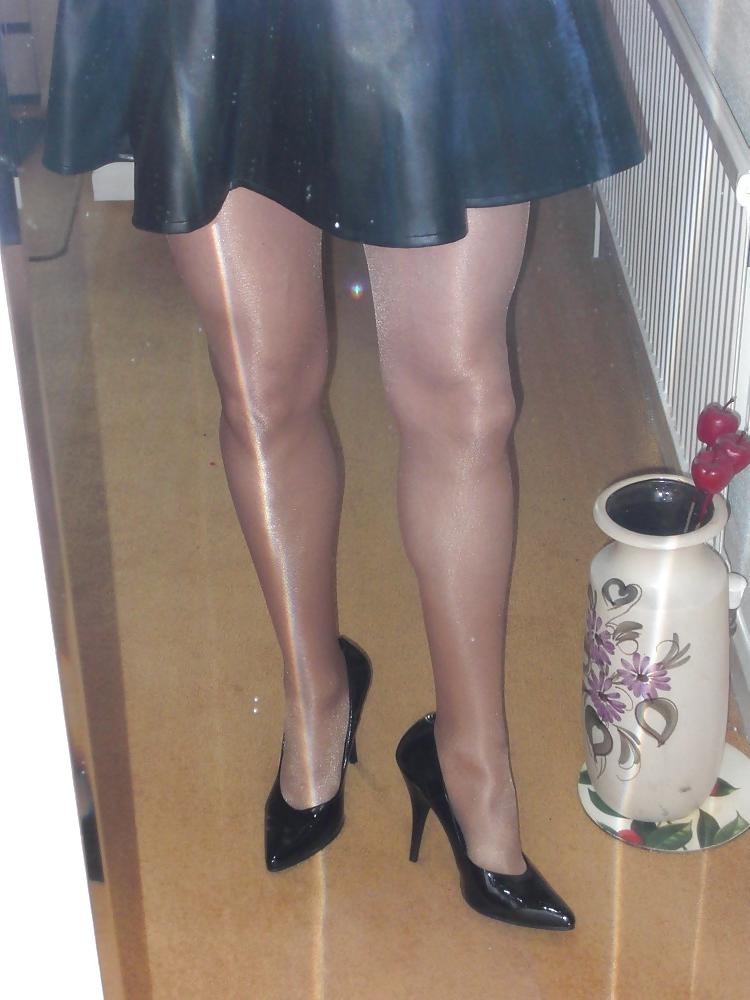 20P Lather Dress Black Skirt