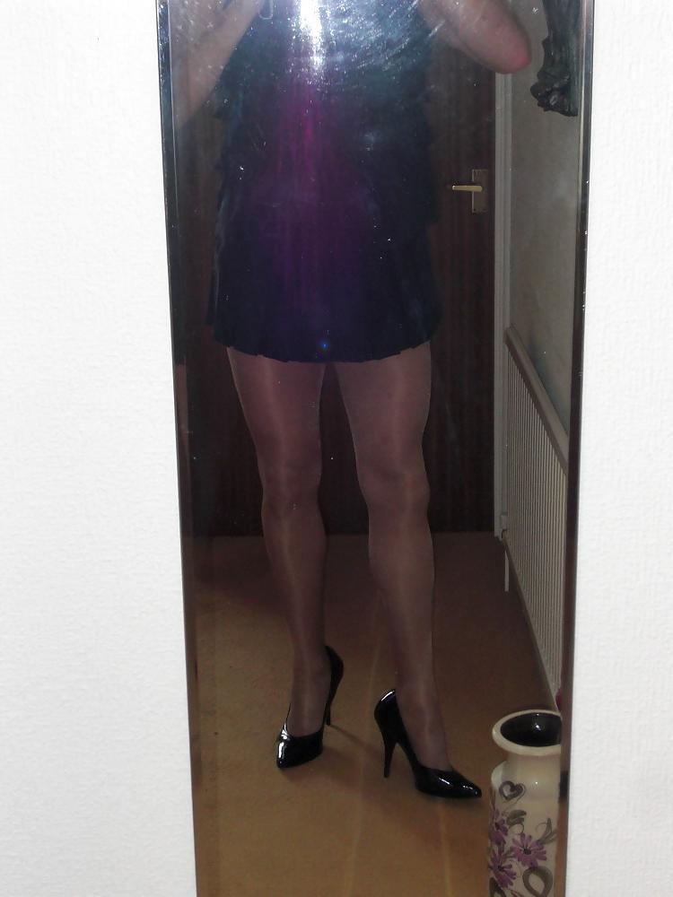 20P Lather Dress Black Skirt