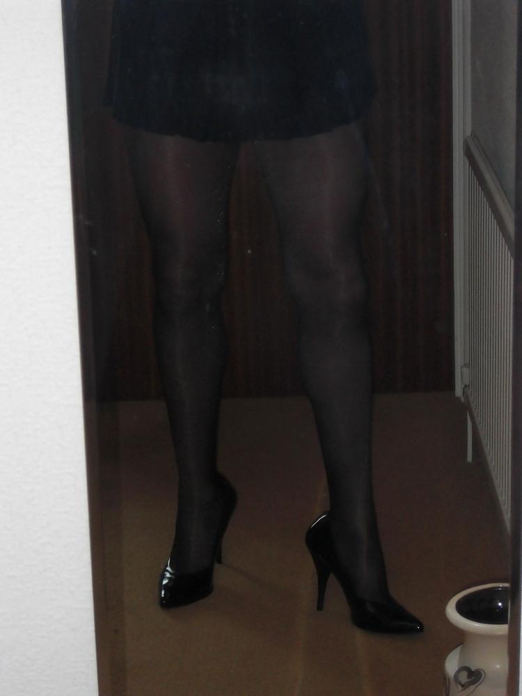 20P Lather Dress Black Skirt