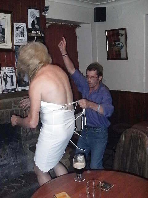 12P Gina in Railway in white clingy dress
