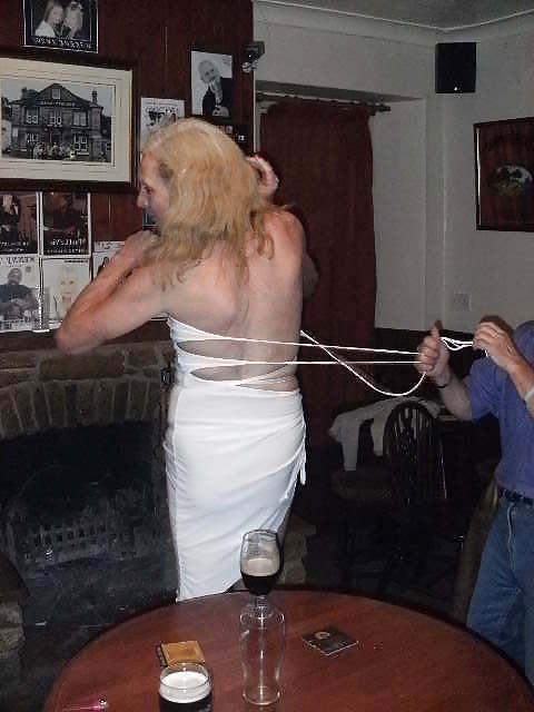 12P Gina in Railway in white clingy dress