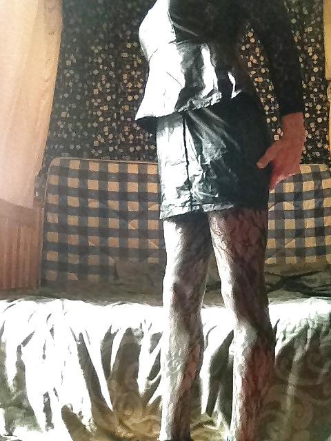 18P Little black leather dress