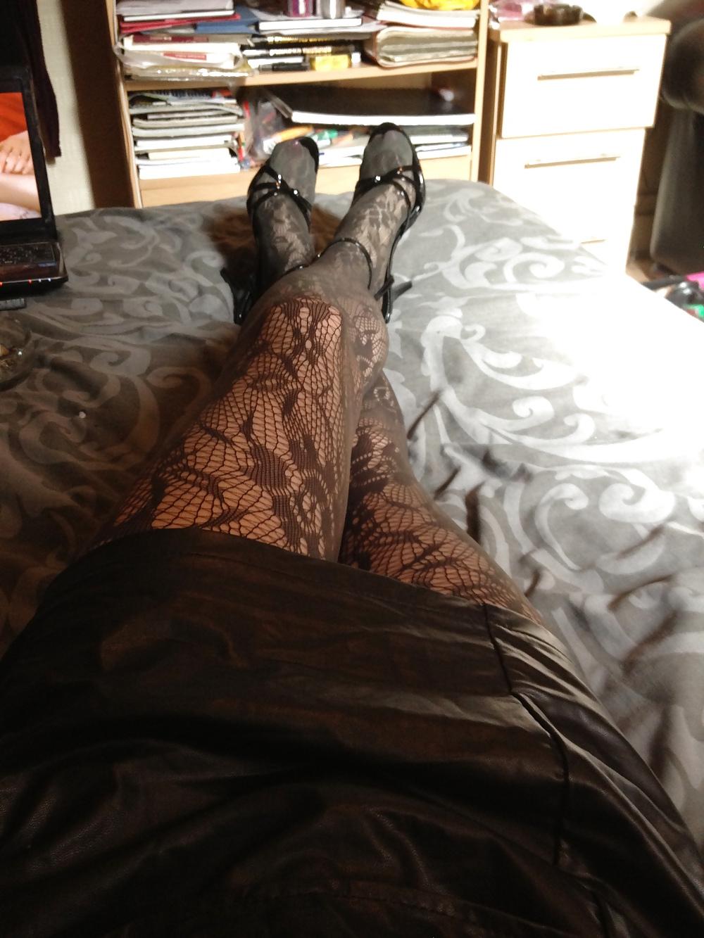 18P Little black leather dress