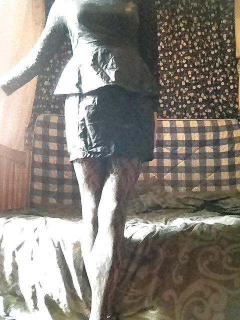 18P Little black leather dress