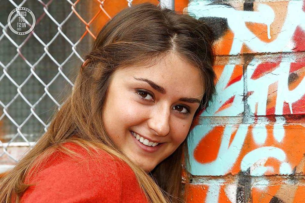 16P Amateur teenie Adel showing her hairy beaver