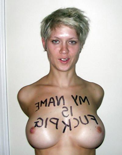 25P Dirty Marker Text On Submissive Sluts