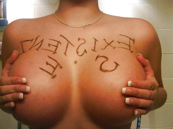 25P Dirty Marker Text On Submissive Sluts