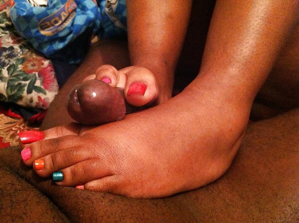 25P Colorful Toes Footjob