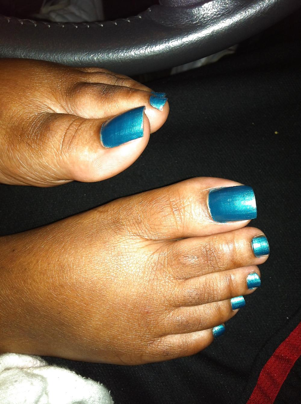 12P Teal Blue Car Footjob