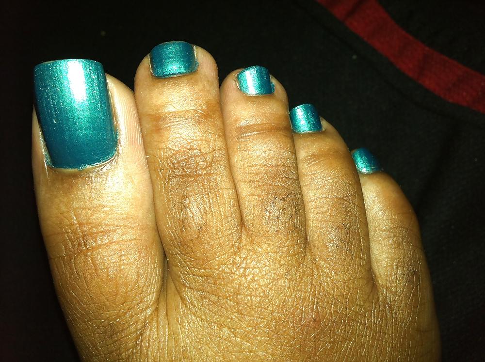 12P Teal Blue Car Footjob