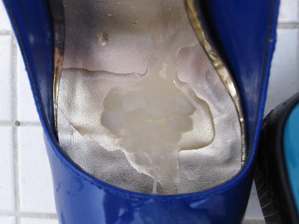 25P Blue Mossimo High Heel Peep Toe Shoes Cummed #2