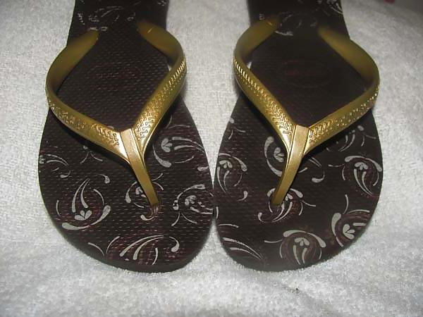 25P Havaianas High Light II – Marrom mit langen Haaren