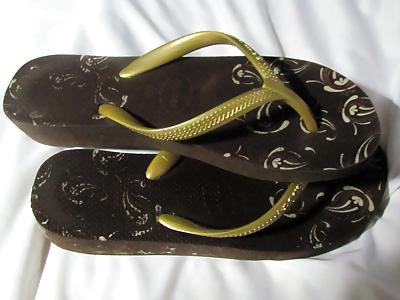 25P Havaianas High Light II – Marrom mit langen Haaren