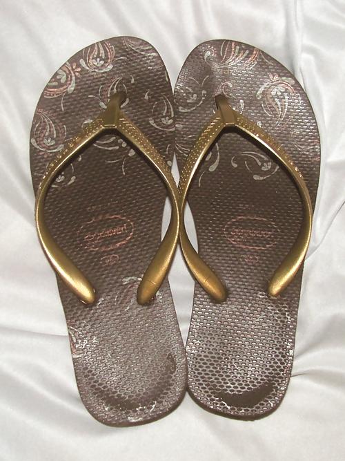 25P Havaianas High Light II – Marrom mit langen Haaren