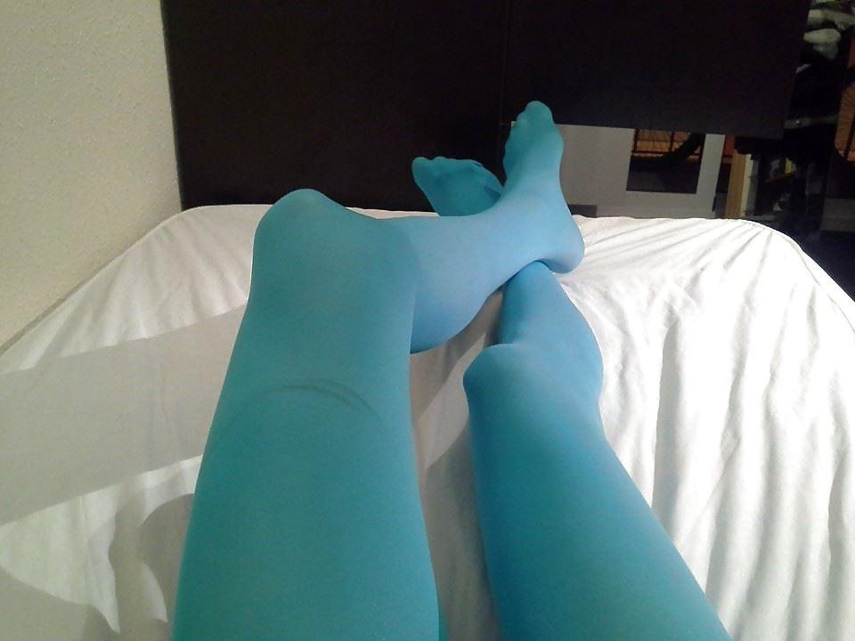 13P Blue Pantyhose