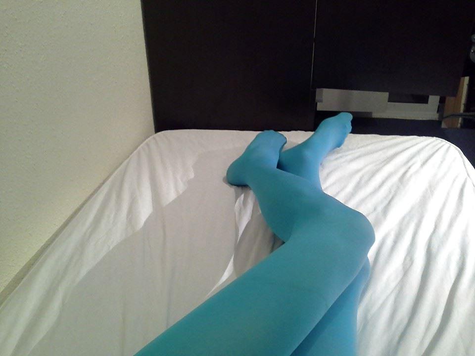13P Blue Pantyhose