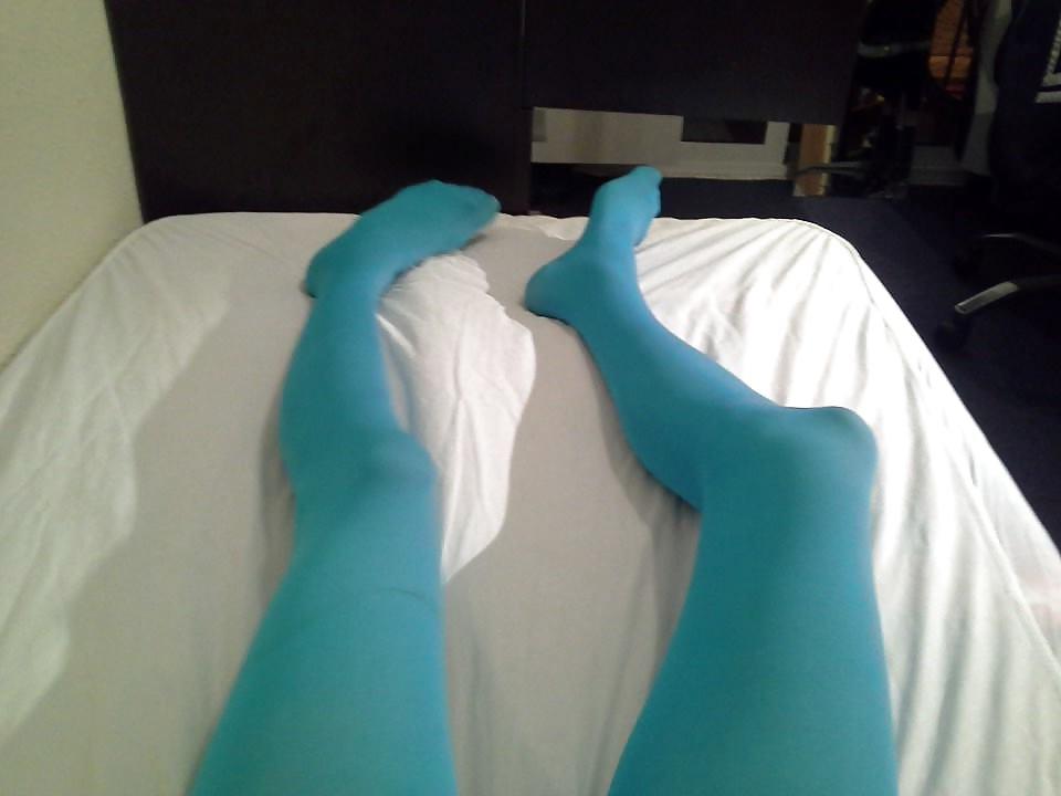 13P Blue Pantyhose