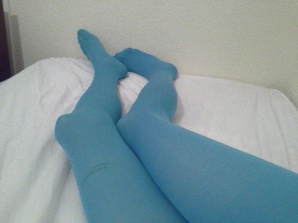 13P Blue Pantyhose