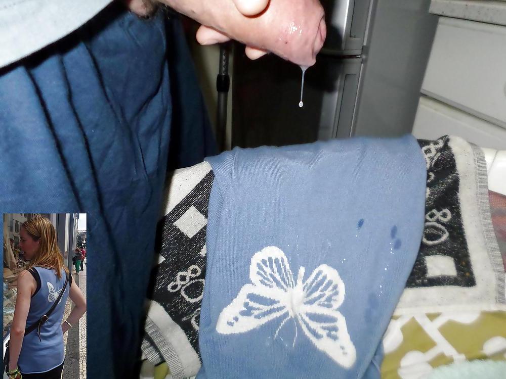 24P Cum on my WIfe's Blue Top