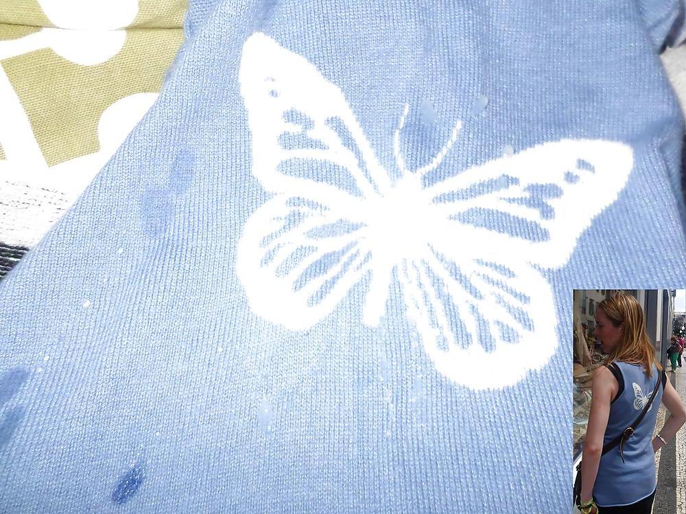 24P Cum on my WIfe's Blue Top