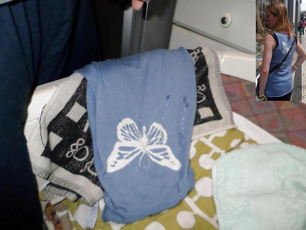 24P Cum on my WIfe's Blue Top