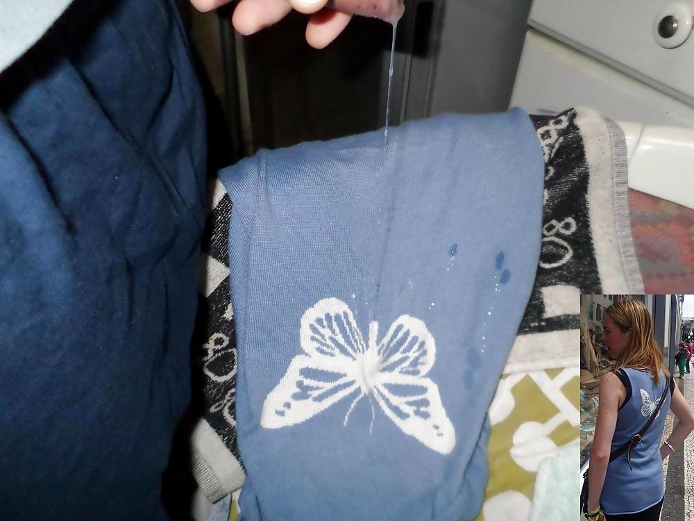 24P Cum on my WIfe's Blue Top