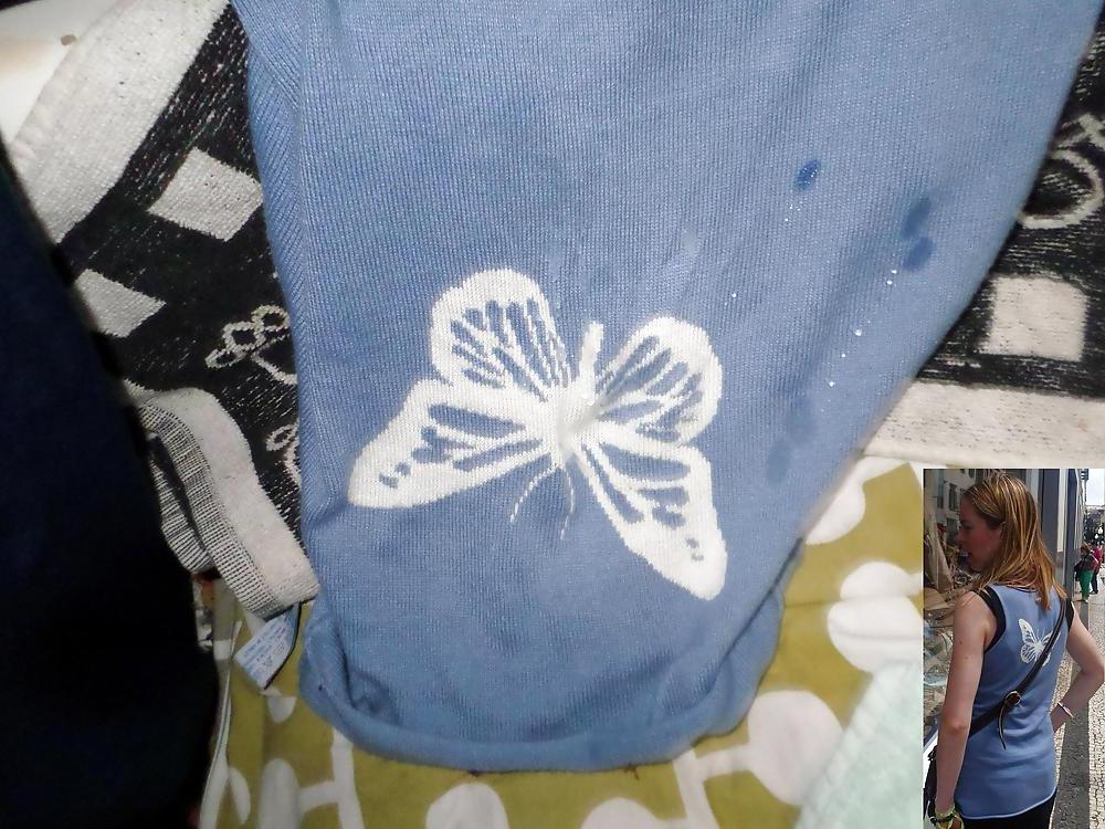 24P Cum on my WIfe's Blue Top