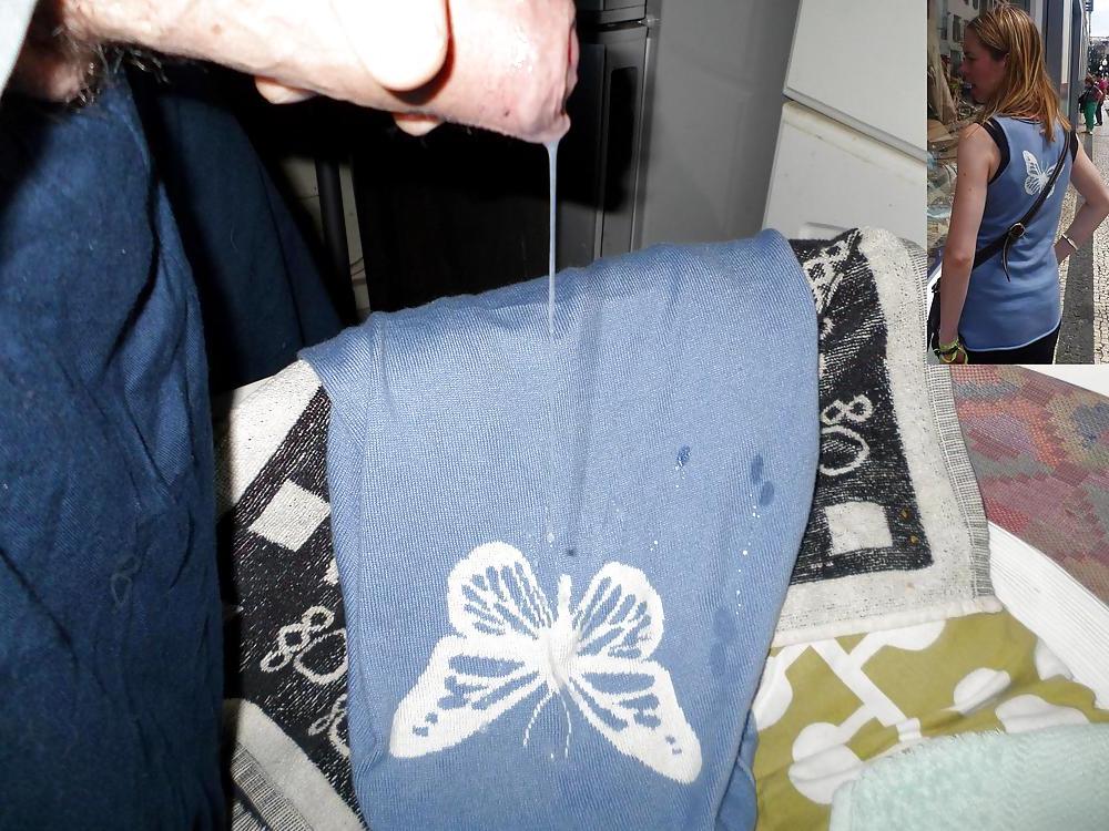 24P Cum on my WIfe's Blue Top