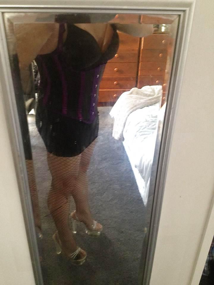 17P New Purple Corset and fishnets