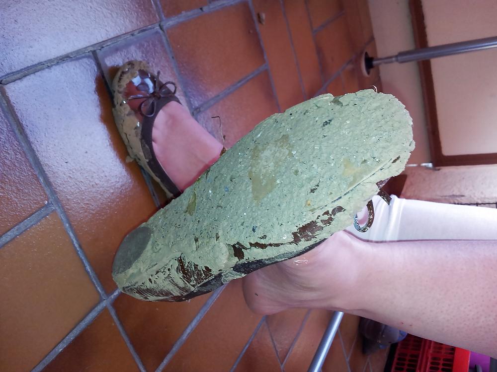 25P Wifes mud sludge dirty ballerinas flats shoes