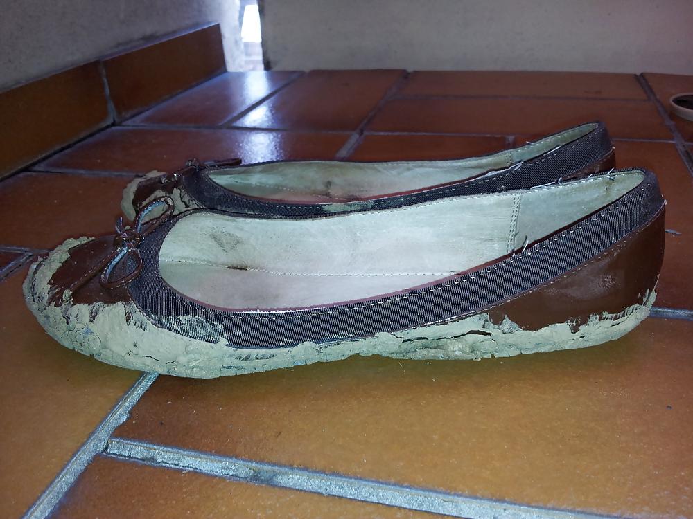 25P Wifes mud sludge dirty ballerinas flats shoes