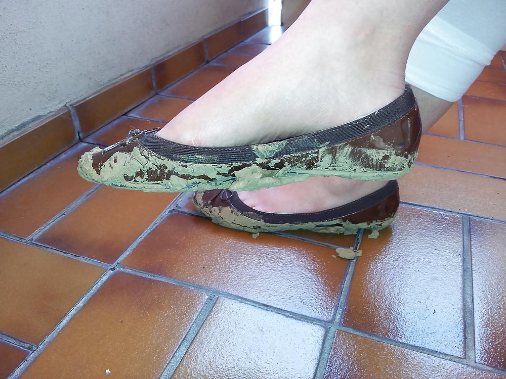 25P Wifes mud sludge dirty ballerinas flats shoes