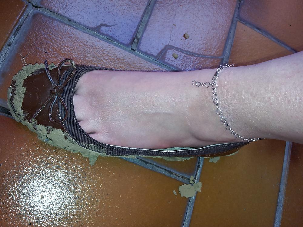 25P Wifes mud sludge dirty ballerinas flats shoes