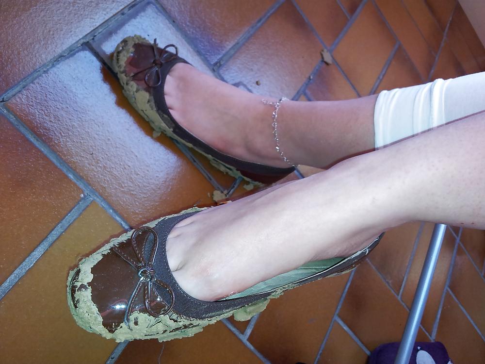 25P Wifes mud sludge dirty ballerinas flats shoes