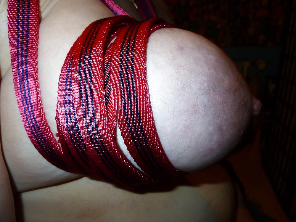15P A little tit bondage