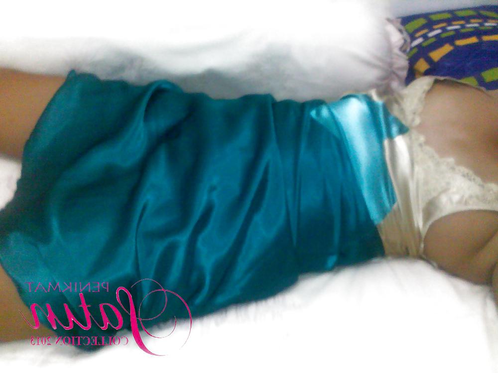 9P Long dress satin sexy