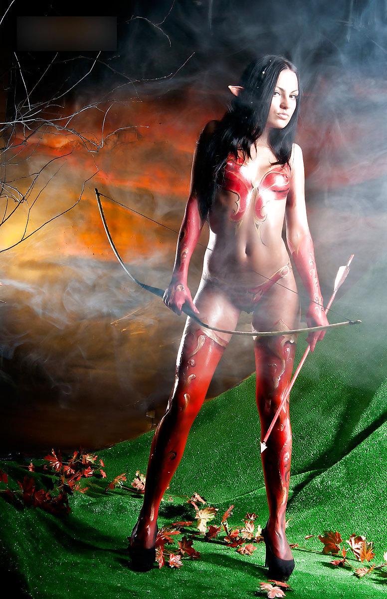 13P WoW bodypaint Blood Elf cosplay