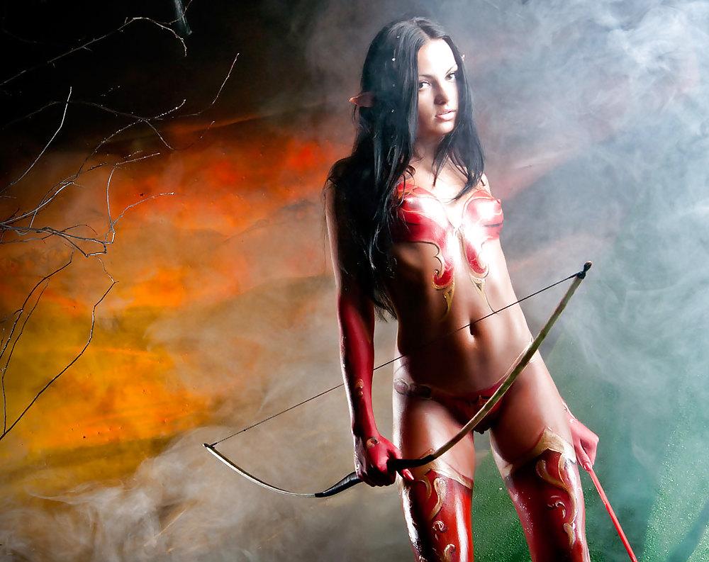 13P WoW bodypaint Blood Elf cosplay