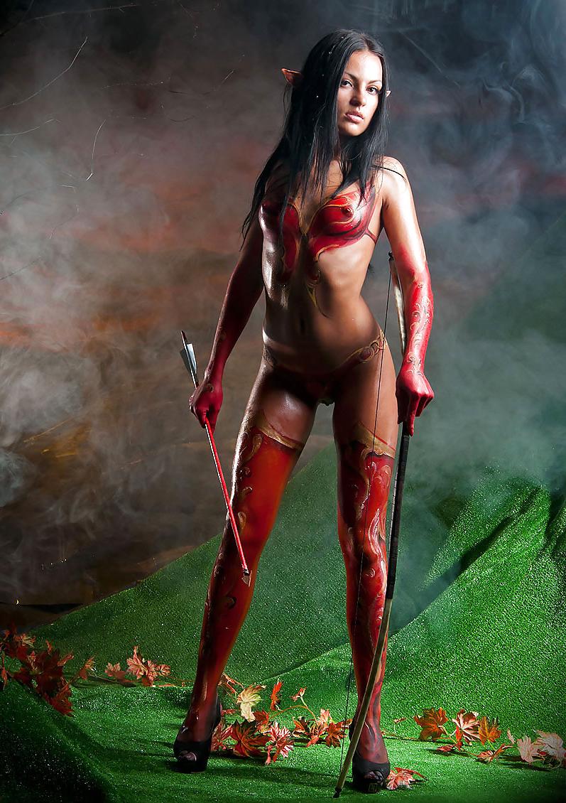 13P WoW bodypaint Blood Elf cosplay
