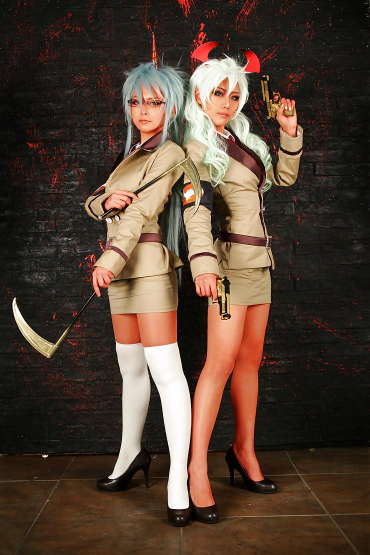 8P Scanty and Kneesocks cosplay